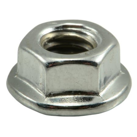 Midwest Fastener Flange Nut, M5-0.80, Steel, Chrome Plated, 10 PK 39305